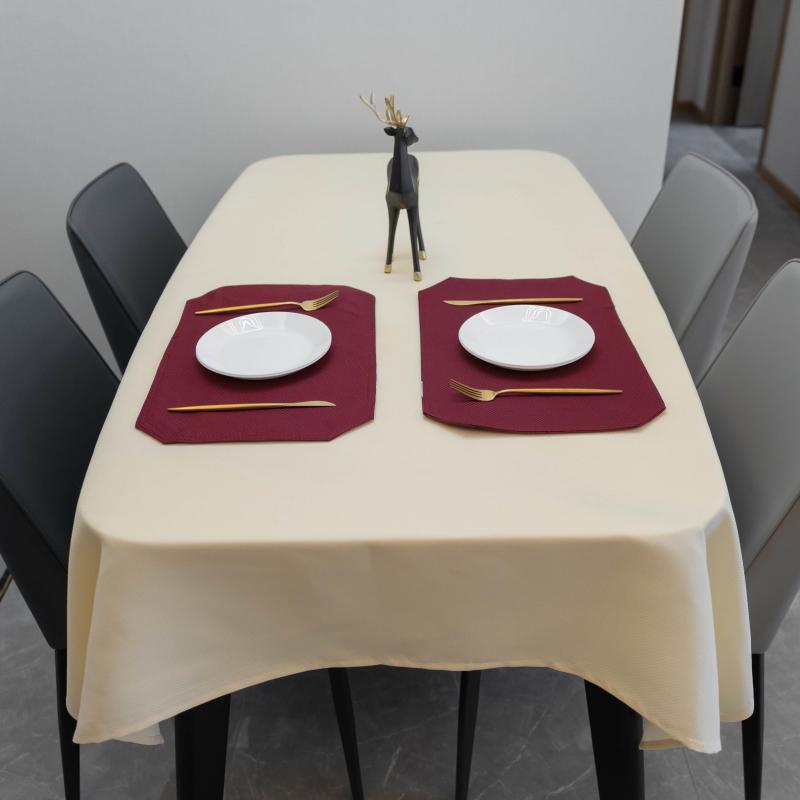Beige Rectangle Tablecloth 152.4 x 304.8 cm