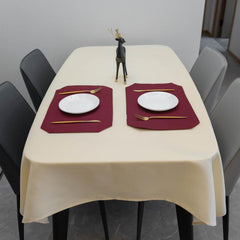 Beige Rectangle Tablecloth 152.4 x 304.8 cm