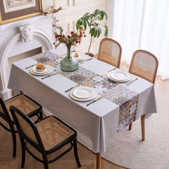 Boho Halloween Tablecloth & Table Flag Set Washable Polyester Table Cover
