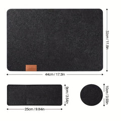 6pcs Felt Placemat Coaster Set Non-slip Heat Insulation Pad Home Decor