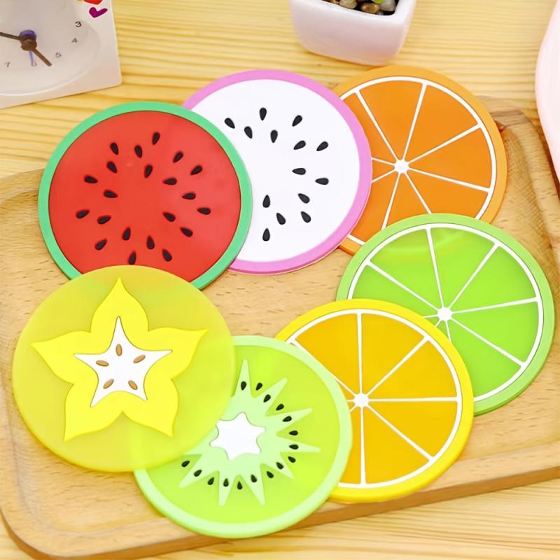 Silicone Fruit Coasters - Non Slip Heat Resistant Pads