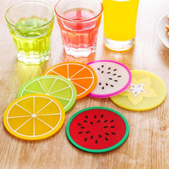 Silicone Fruit Coasters - Non Slip Heat Resistant Pads