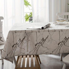 Modern Marble Ins Square Tablecloth Washable Cotton Linen