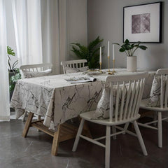 Modern Marble Ins Square Tablecloth Washable Cotton Linen