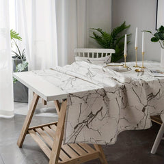 Modern Marble Ins Square Tablecloth Washable Cotton Linen