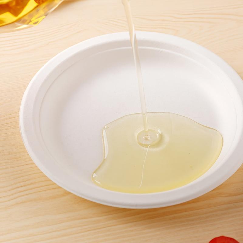 50pcs Sugarcane Round Plates for Family Dinners and Parties