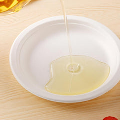 50pcs Sugarcane Round Plates for Family Dinners and Parties