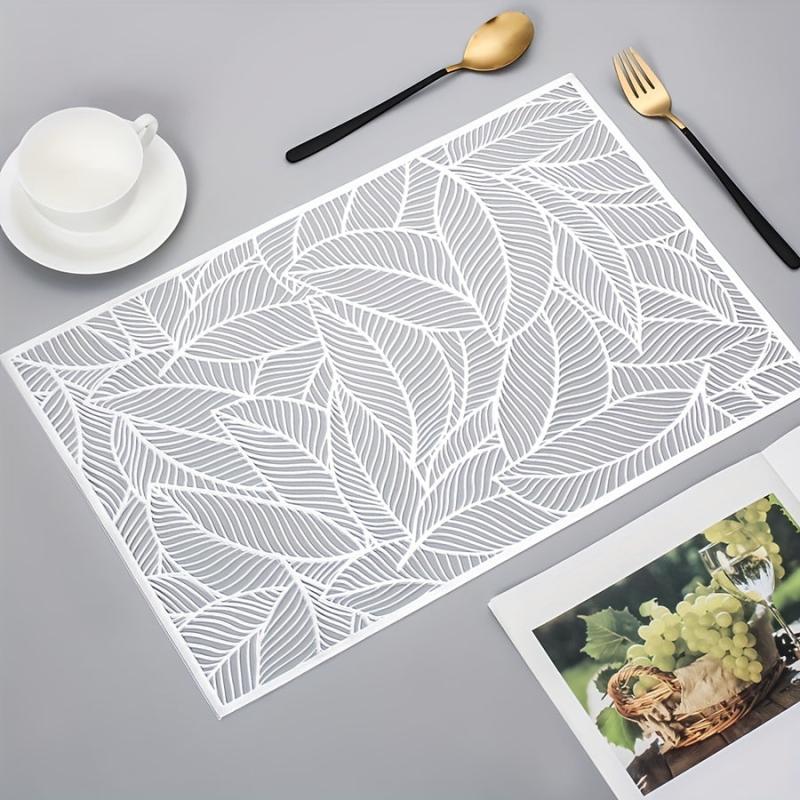 Plastic Placemat Square Lace Dandelion Hollow Anti-scalding Western Food Pad