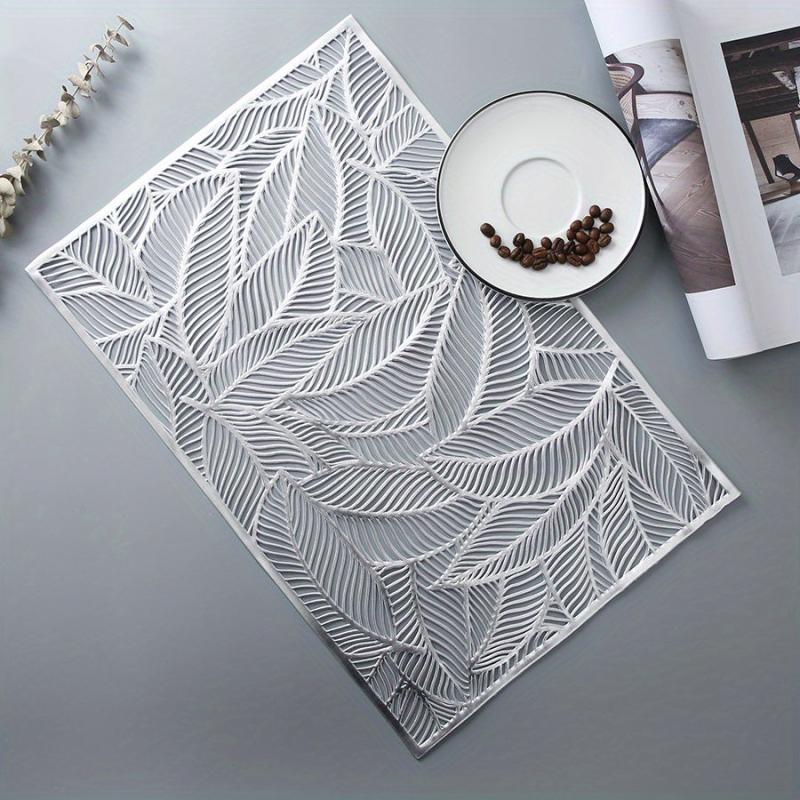 Plastic Placemat Square Lace Dandelion Hollow Anti-scalding Western Food Pad