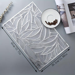 Plastic Placemat Square Lace Dandelion Hollow Anti-scalding Western Food Pad