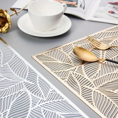 Plastic Placemat Square Lace Dandelion Hollow Anti-scalding Western Food Pad