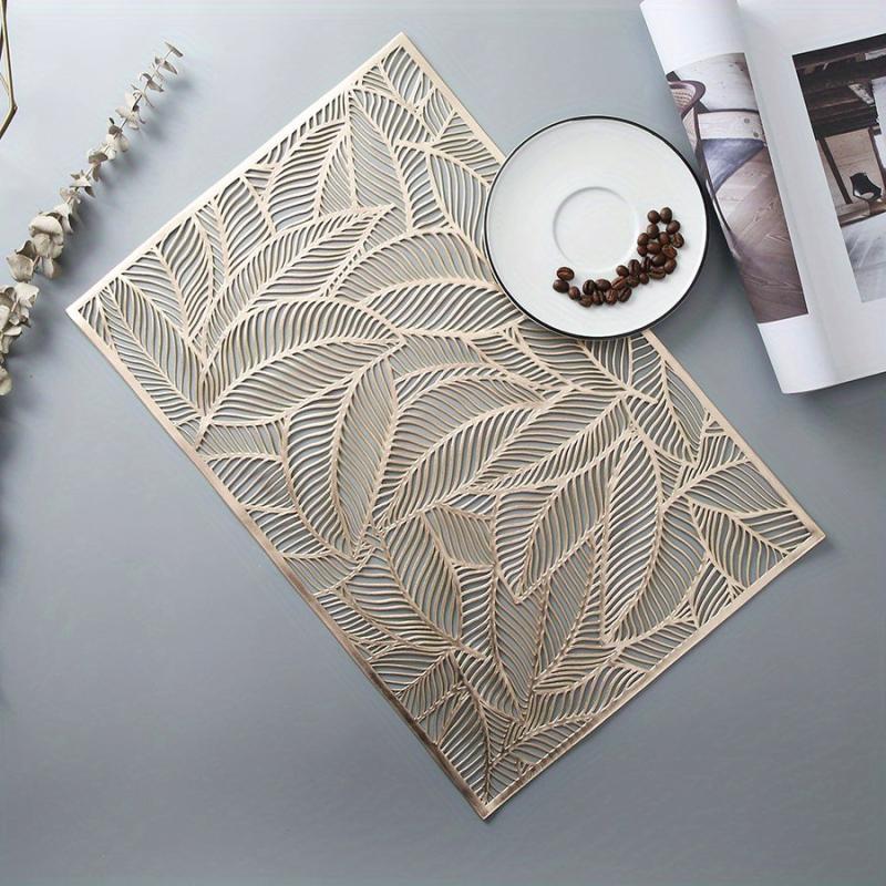 Plastic Placemat Square Lace Dandelion Hollow Anti-scalding Western Food Pad