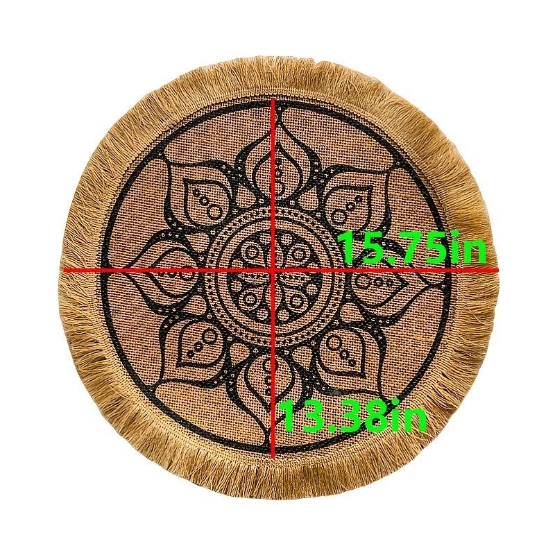 Heat Insulated Linen Coaster Jute Decorative Mat for Home Kitchen Tabletop