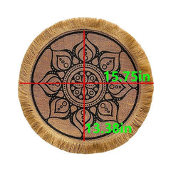 Heat Insulated Linen Coaster Jute Decorative Mat for Home Kitchen Tabletop