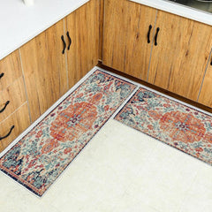 Boho Classical Pattern Kitchen Rug Non-Slip Stain Resistant Long Strip Mat