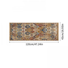 Boho Classical Pattern Kitchen Rug Non-Slip Stain Resistant Long Strip Mat