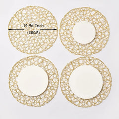 Woven Placemat Heat Resistant Stain Resistant Non slip Placemat Washable