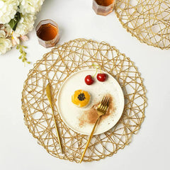 Woven Placemat Heat Resistant Stain Resistant Non slip Placemat Washable