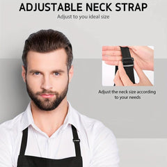 Waterproof Adjustable Bib Apron with 2 Pockets for Cooking and Baking