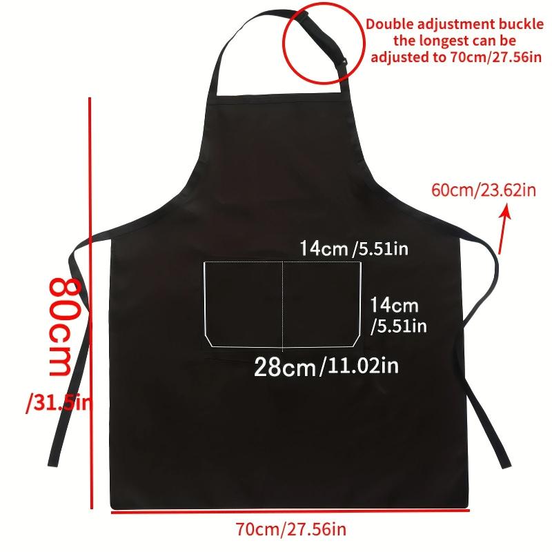 Waterproof Adjustable Bib Apron with 2 Pockets for Cooking and Baking