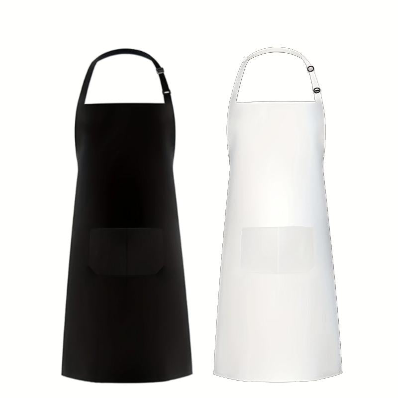 Waterproof Adjustable Bib Apron with 2 Pockets for Cooking and Baking