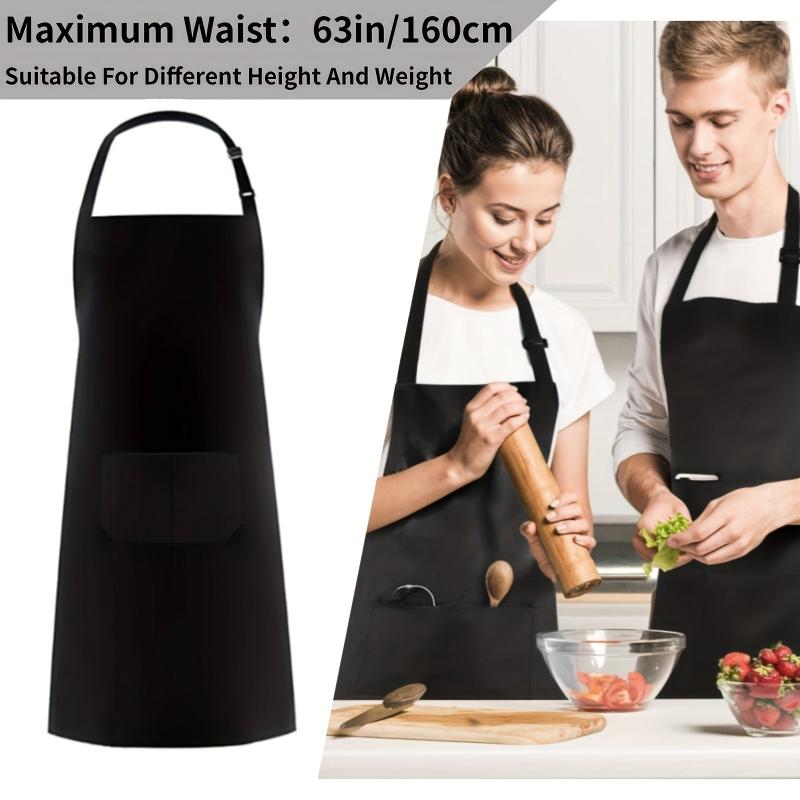Waterproof Adjustable Bib Apron with 2 Pockets for Cooking and Baking