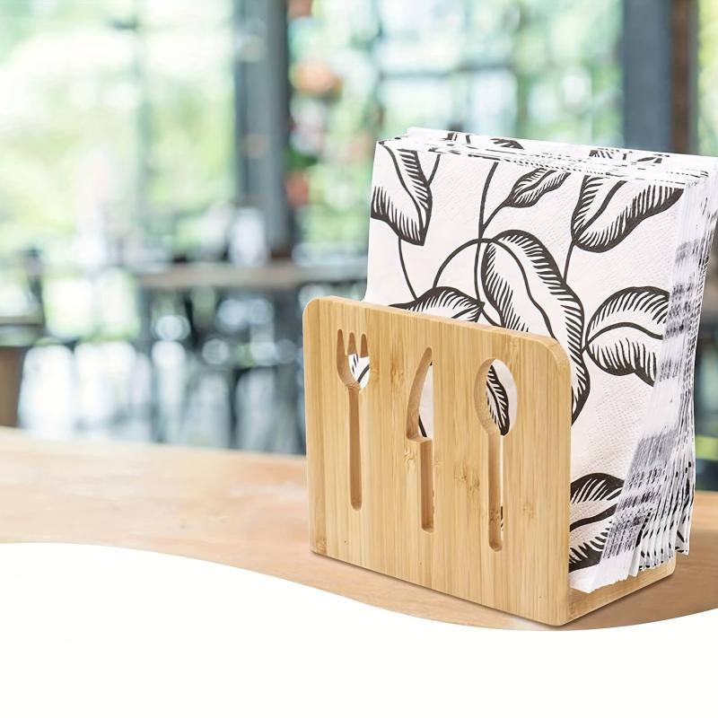 Bamboo Table Napkin Holder Kitchen Decoration