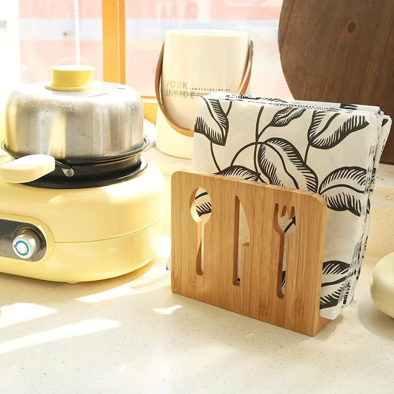 Bamboo Table Napkin Holder Kitchen Decoration