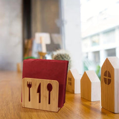 Bamboo Table Napkin Holder Kitchen Decoration