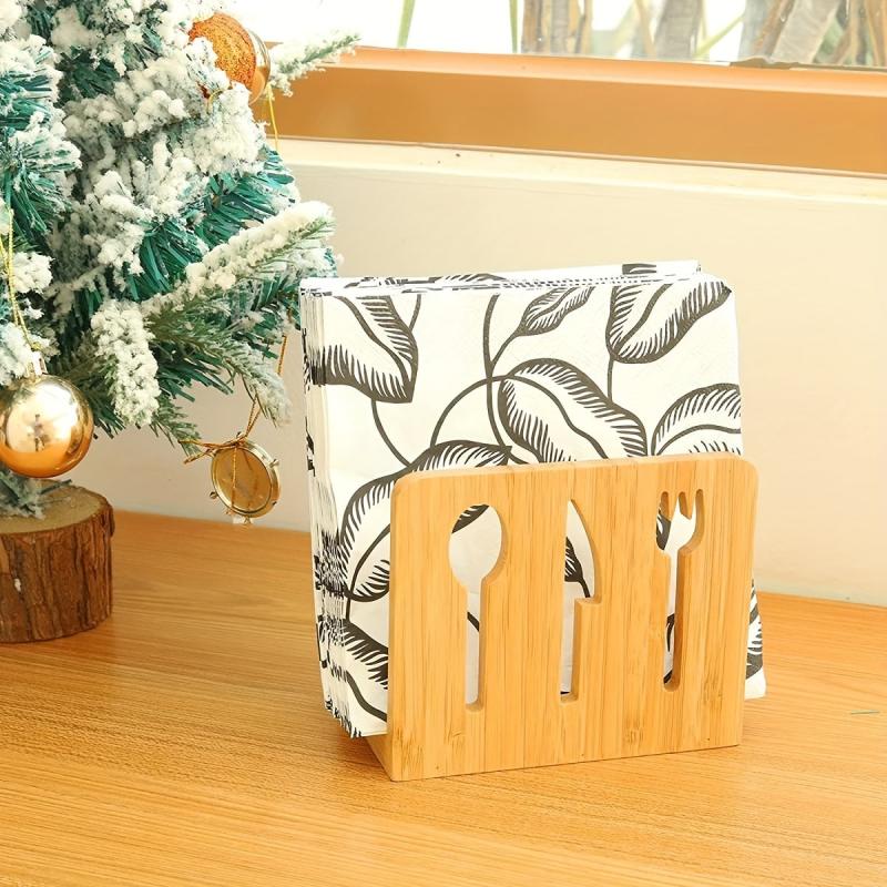 Bamboo Table Napkin Holder Kitchen Decoration