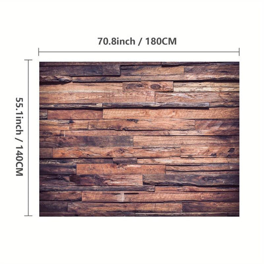 Waterproof Vintage Wood Grain Tablecloth for Home Restaurants Weddings