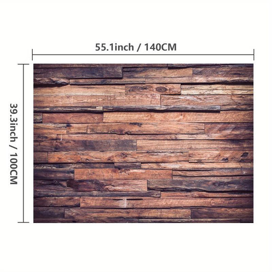Waterproof Vintage Wood Grain Tablecloth for Home Restaurants Weddings
