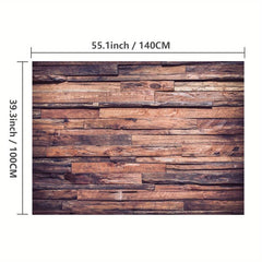 Waterproof Vintage Wood Grain Tablecloth for Home Restaurants Weddings