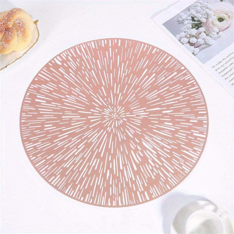 4pcs Round Placemats Heat Insulation Mat Nordic Placemat Decorative Mat