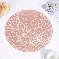 4pcs Round Placemats Heat Insulation Mat Nordic Placemat Decorative Mat