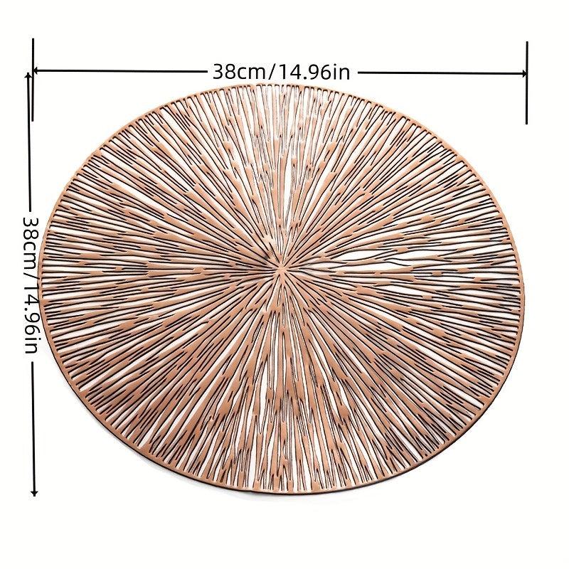 4pcs Round Placemats Heat Insulation Mat Nordic Placemat Decorative Mat