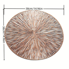 4pcs Round Placemats Heat Insulation Mat Nordic Placemat Decorative Mat
