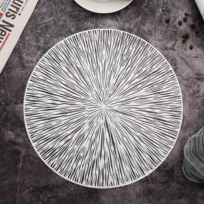4pcs Round Placemats Heat Insulation Mat Nordic Placemat Decorative Mat