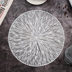 4pcs Round Placemats Heat Insulation Mat Nordic Placemat Decorative Mat