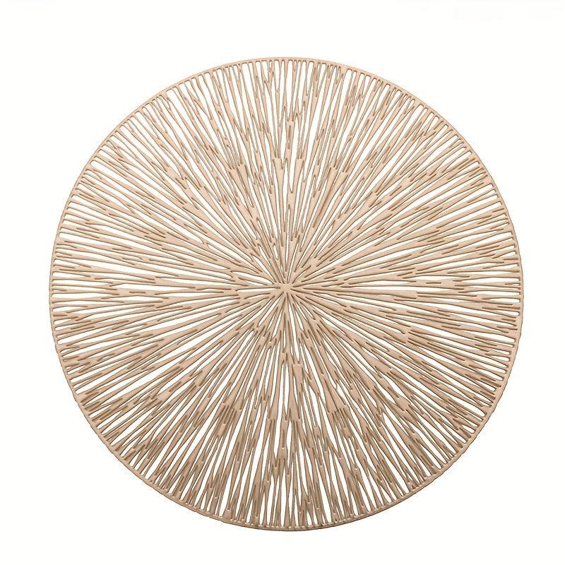 4pcs Round Placemats Heat Insulation Mat Nordic Placemat Decorative Mat