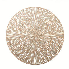 4pcs Round Placemats Heat Insulation Mat Nordic Placemat Decorative Mat