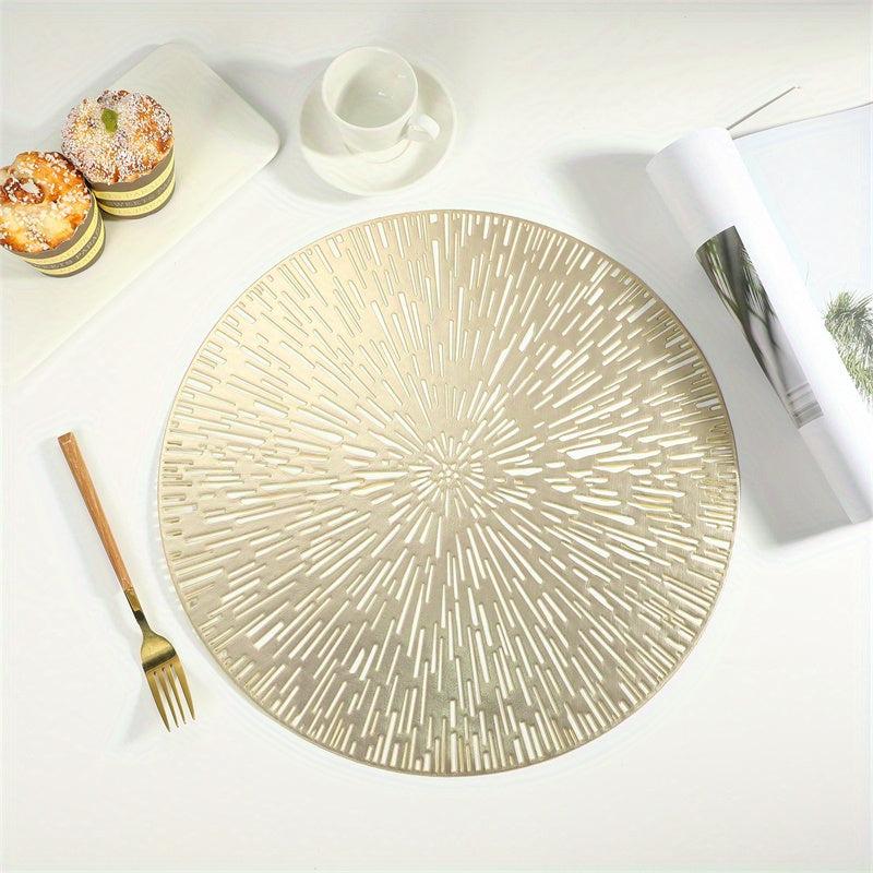 4pcs Round Placemats Heat Insulation Mat Nordic Placemat Decorative Mat
