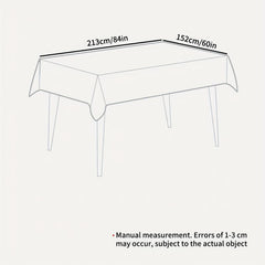Waterproof Rectangle Linen Table Cloth for Picnic or Holiday Party