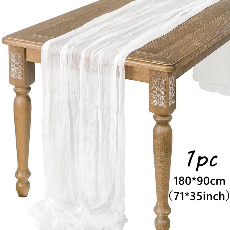 Table Runner Plastic Polyester Tablecloth Wedding Banquet Restaurant Table Cover