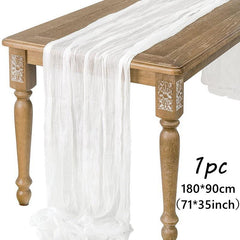 Table Runner Plastic Polyester Tablecloth Wedding Banquet Restaurant Table Cover