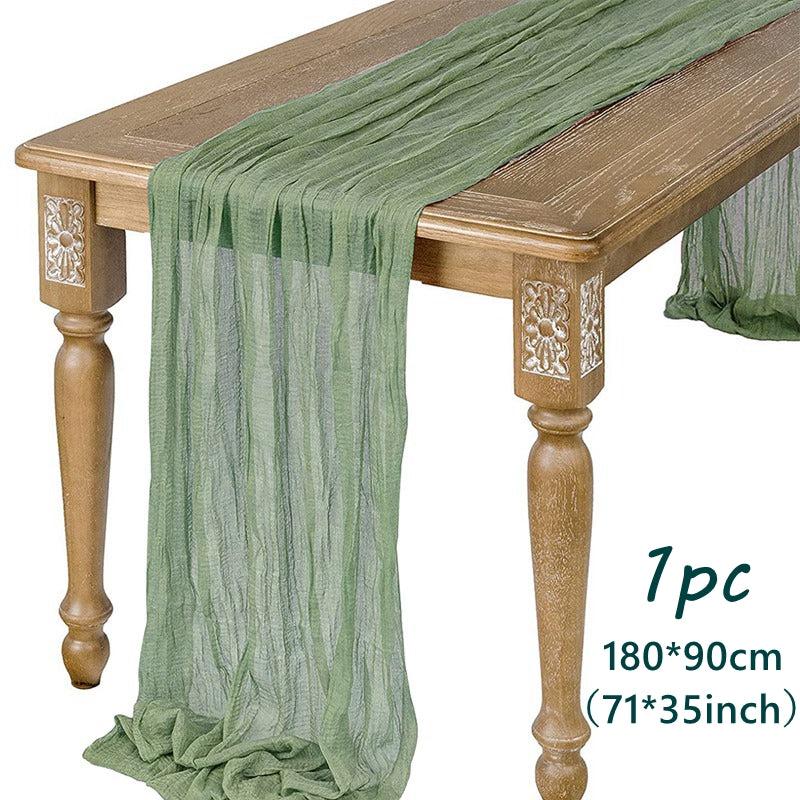Table Runner Plastic Polyester Tablecloth Wedding Banquet Restaurant Table Cover
