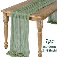 Table Runner Plastic Polyester Tablecloth Wedding Banquet Restaurant Table Cover