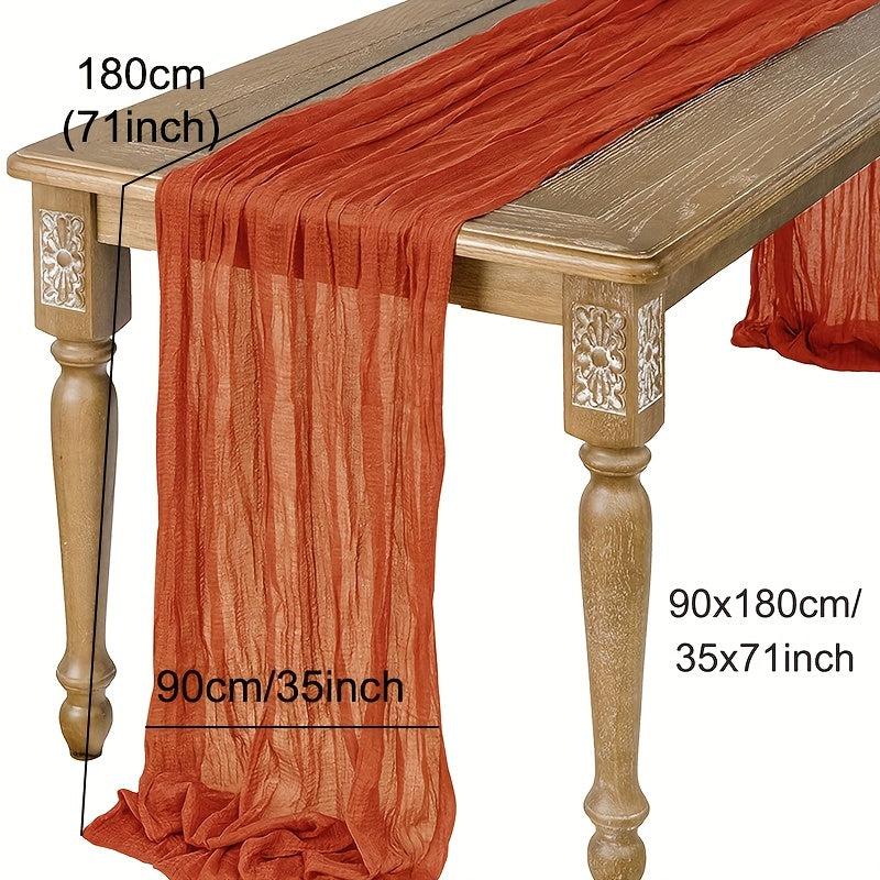 Table Runner Plastic Polyester Tablecloth Wedding Banquet Restaurant Table Cover