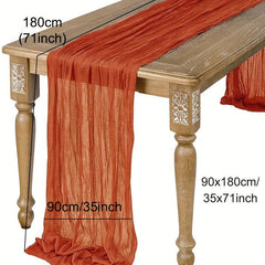 Table Runner Plastic Polyester Tablecloth Wedding Banquet Restaurant Table Cover