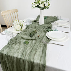 Table Runner Plastic Polyester Tablecloth Wedding Banquet Restaurant Table Cover
